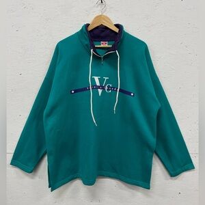 Vintage Victoria Canada Collared Quarter Zip Pullover Sweatshirt, Size XL
